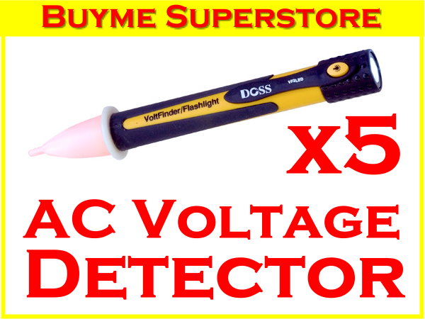 Buyme.com.au - DOSS AC Voltage Detector with Flashlight. Includes Batteries * Dual function: Voltage Finder and Flashlight * Extremely easy to use, just hold the detector close toa source to see whether there is any voltage going through it or not. Non-contact means safety * Rugged, double molded case * Bright white LED flashlight with built-in On/Off button * Flashing red LED light indicator * Compact and lightweight design with pocket clip * For use with 50/60Hz circuits * Includes 2x "AAA" batteries